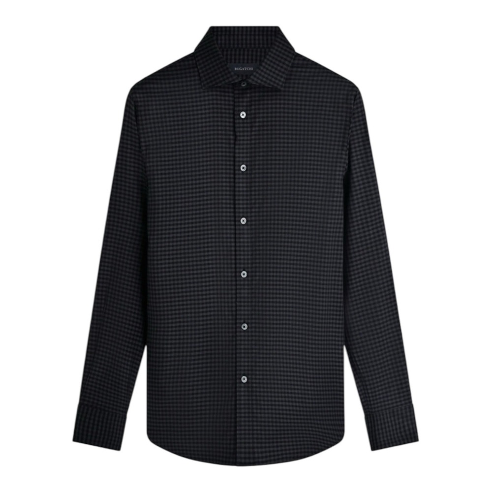NWT Bugatchi Men's Axel Gingham Check Button-Up Shirt Comfort Stretch 15.5 34/35